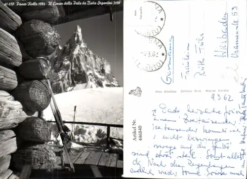 446840,Trentino Trento Passo Rolle Il Cimon della Pala da Baita Segantini Bergkulisse