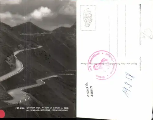 446869,Trentino Bolzano Strada del Passo di Giovo Jaufenpass b. Sterzing Bergkulisse
