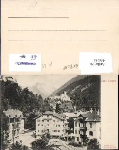 446955,Trentino Bolzano Sand Taufers Teilansicht Gasthaus zur Post m. Burg