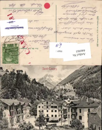 446965,Trentino Bolzano Sand Taufers Teilansicht Gasthaus zur Post m. Burg
