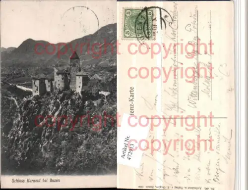 472913,Trentino Bolzano Schloss Karneid b. Bozen pub J. Gugler 490