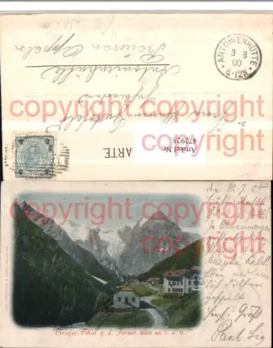 472925,Trentino Bolzano Trafoi-Thal Trafoi b. Sulden geg. Ferner Bergkulisse