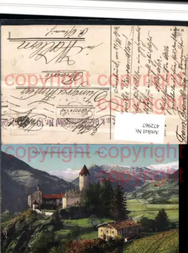 472967,Trentino Bolzano Burg Sprechenstein b. Sterzing Bergkulisse