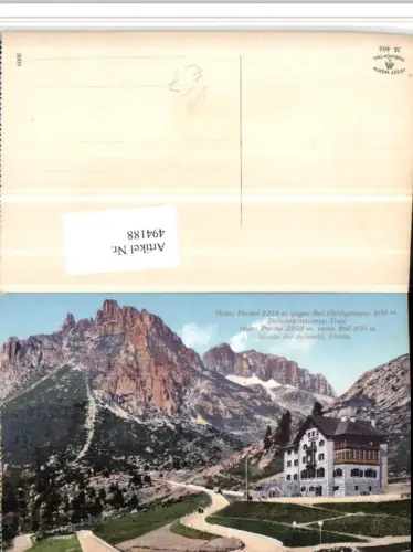 494188,Trentino Trento Hotel Pordoi geg. Boe b. Canazei pub Josef Werth 465
