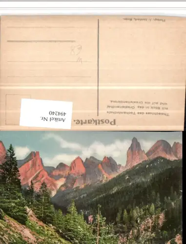 494240,Trentino Bolzano Talschluss Tschaminthals m. Grasleitenhütte Bergkulisse