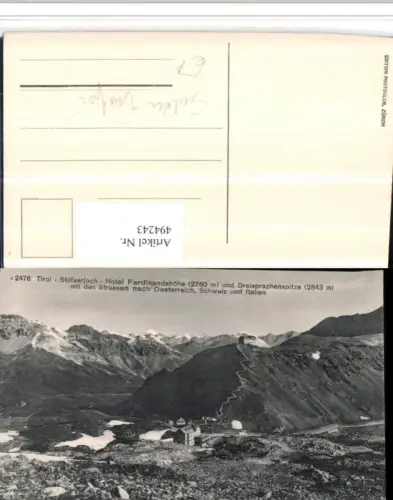 494243,Trentino Bolzano Stilfserjoch b. Sulden Hotel Ferdinandshöhe Bergkulisse