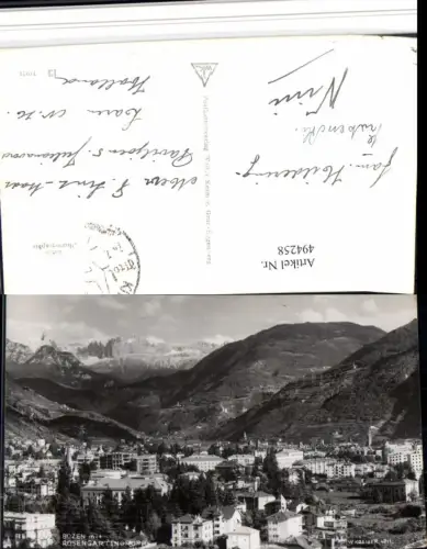 494258,Trentino Bolzano Bozen Totale m. Rosengarten Bergkulisse
