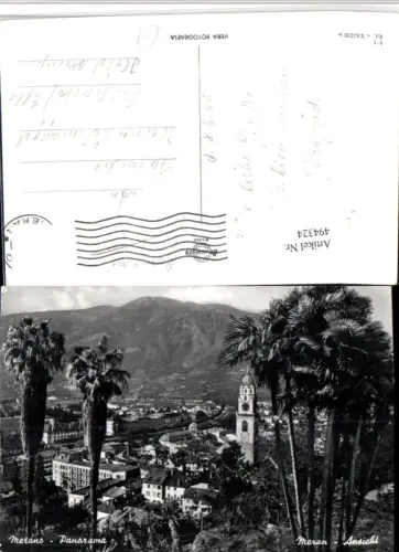 494324,Trentino Bolzano Merano Meran Panorama Teilansicht Palmen