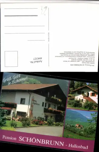 494327,Trentino Bolzano Schenna b. Meran Pension Schönbrunn Mehrbildkarte