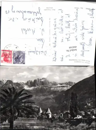 494344,Trentino Bolzano Bozen geg. Rosengarten Teilansicht Bergkulisse