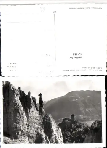 494382,Trentino Bolzano Schloss Tirol b. Meran Erdpyramide