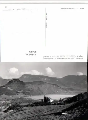 494386,Trentino Bolzano Kalterersee m. Weinmuseum u. Leuchtenburg Bergkulisse