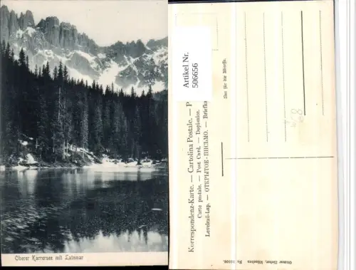 506656,Trentino Bolzano Karersee b. Welschnofen Bergkulisse pub Ottmar Zieher 10506