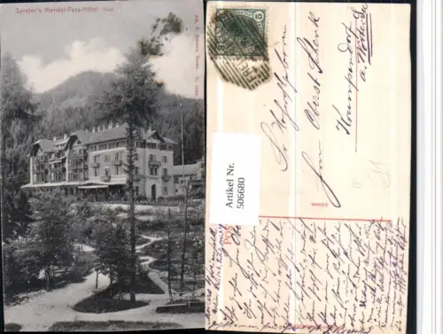 506680,Trentino Bolzano Spreters Mendel-Pass-Hotel b. Kaltern