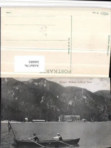 506683,Trentino Bolzano Prager Wildsee b. Prags Ruderboot