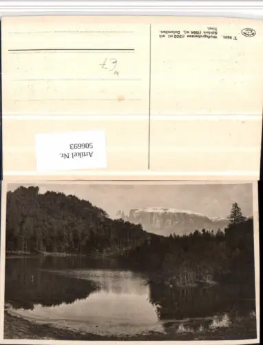 506693,Trentino Bolzano Wolfsgrubensee See b. Ritten m. Schlern Bergkulisse