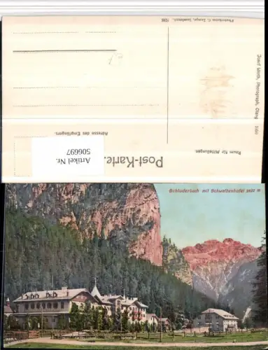 506697,Trentino Bolzano Schluderbach b. Toblach m. Schwalbenkofel Bergkulisse