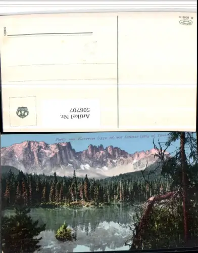 506707,Trentino Bolzano Karersee See b. Welschnofen m. Latemar Bergkulisse