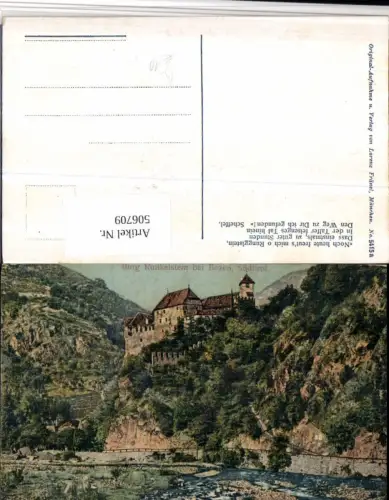 506709,Künstler AK Trentino Bolzano Burg Runkelstein b. Bozen
