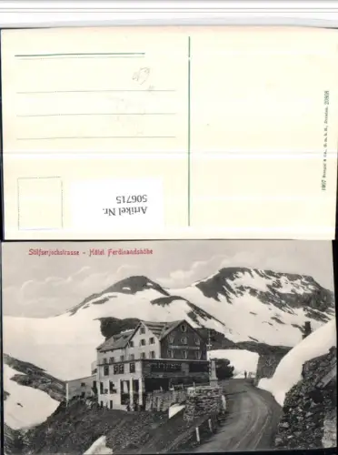 506715,Trentino Bolzano Stilfserjochstraße Hotel Ferdinandshöhe b. Stilfs Bergkulisse