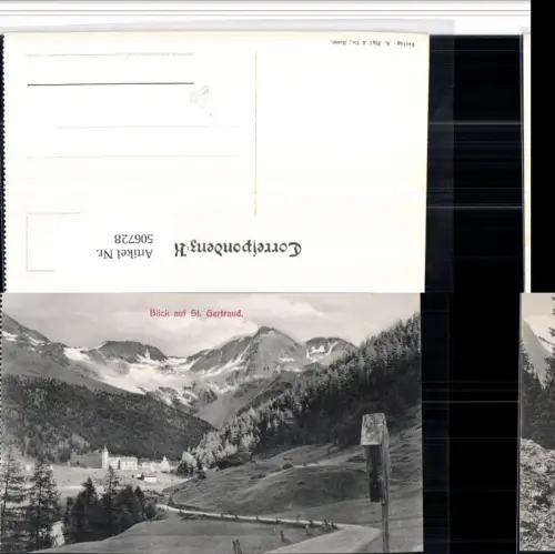 506728,Trentino Bolzano Sulden Blick auf St. Gertraud Bergkulisse pub A. Figl