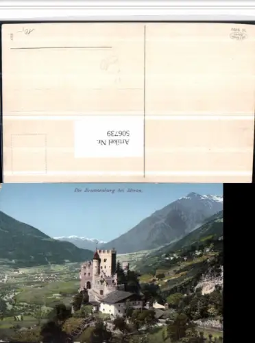 506739,Trentino Bolzano Brunnenburg b. Meran Bergkulisse pub F. Amonn 9230