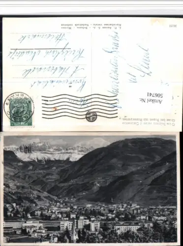 506741,Trentino Bolzano Gries Totale m. Rosengarten Bergkulisse