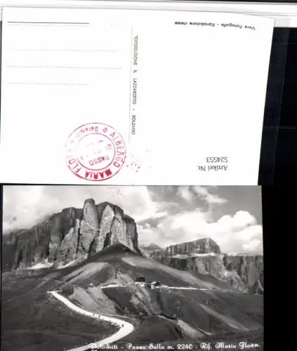 524553,Trentino Trento Passo Sella Rifugio Maria Flora b. Canazei Bergkulisse