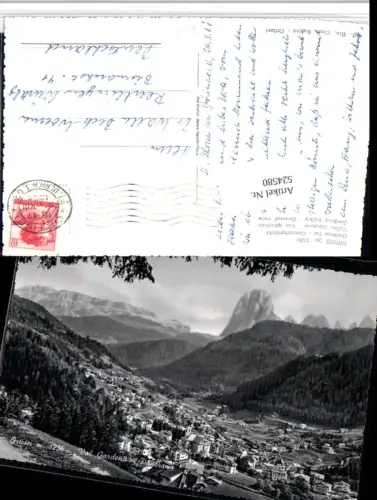 524580,Trentino Bolzano Ortisei St. Ulrich Gröden Totale Bergkulisse
