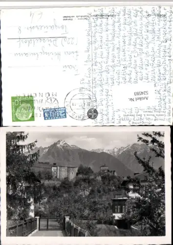 524593,Trentino Bolzano Merano Meran Castello Monte S. Zeno Burg Bergkulisse