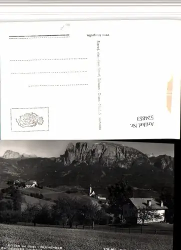 524853,Trentino Bolzano Renon Ritten Totale m. Plentenacker Bergkulisse