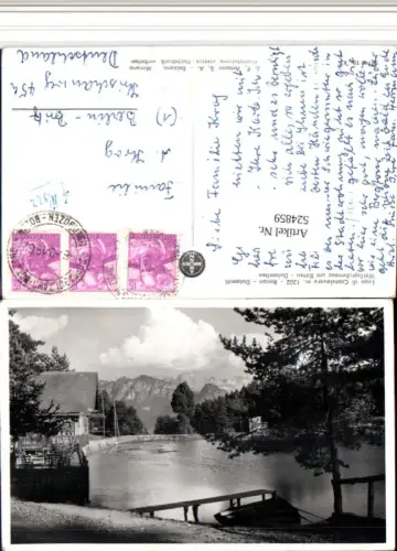 524859,Trentino Bolzano Renon Ritten Lago di Costalovra See Bergkulisse