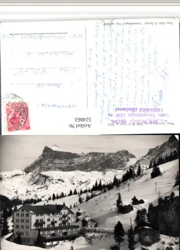 524863,Trentino Bolzano Corvara Passo Campolongo Bergkulisse Winterbild