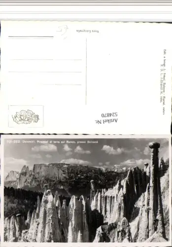 524870,Trentino Bolzano Piramidi di terra sul Renon Ritten Erdpyramiden