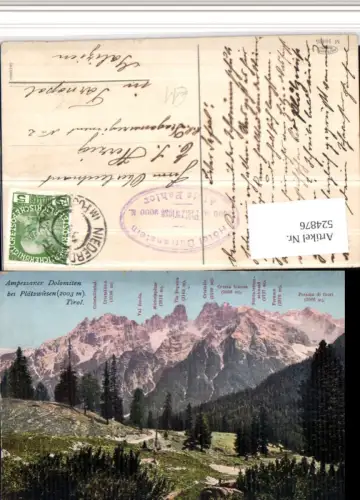 524876,Trentino Bolzano Ampezzaner Dolomiten b. Plätzwiesen Prags Bergkulisse