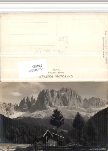524883,Seltene Foto AK Trentino Bolzano Catinaccio Rosengarten pub J. Gugler