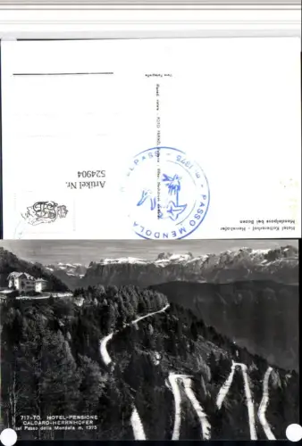 524904,Trentino Bolzano Hotel Kaltererhof Mendelpass b. Bozen Bergkulisse