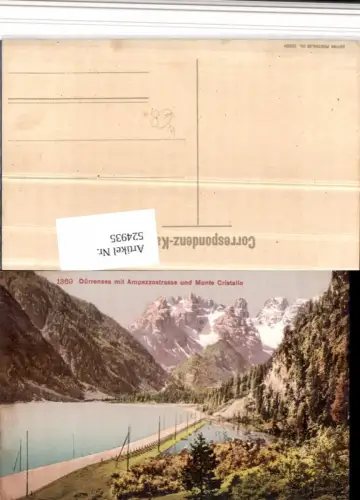 524935,Trentino Bolzano Dürrensee See b. Toblach m. Monte Cristallo Bergkulisse