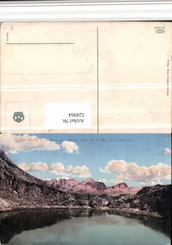 524964,Trentino Bolzano Böe-See b. Corvara Bergkulisse pub J. Amonn 10441