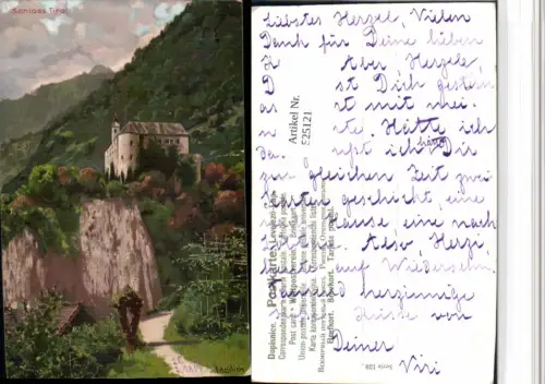 525121,Künstler AK Alfred Mailick Trentino Bolzano Schloss Tirol Meran Merano