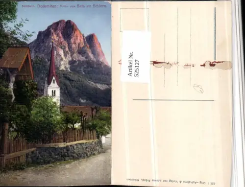 525127,Trentino Bolzano Seis am Schlern Siusi Marterl Wegkreuz