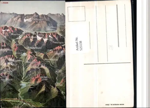 525138,Trentino Bolzano Landkarten-AK Schluderbach Toblach Landro Prags
