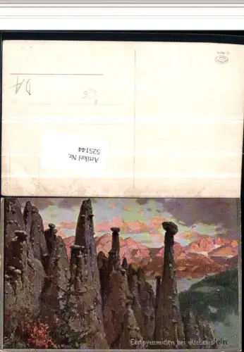 525144,Künstler AK R.A. Höger Trentino Bolzano Klobenstein Erdpyramiden