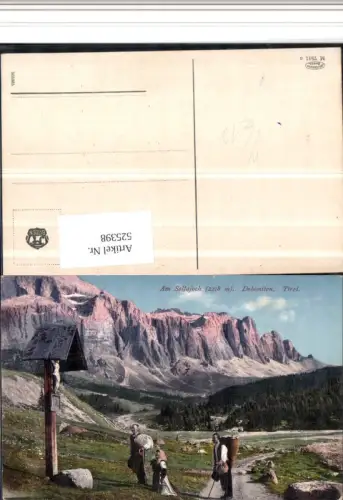 525398,Trentino Bolzano Sellajoch Wolkenstein Canazei Gröden Dolomiten pub Amonn M 7511 n