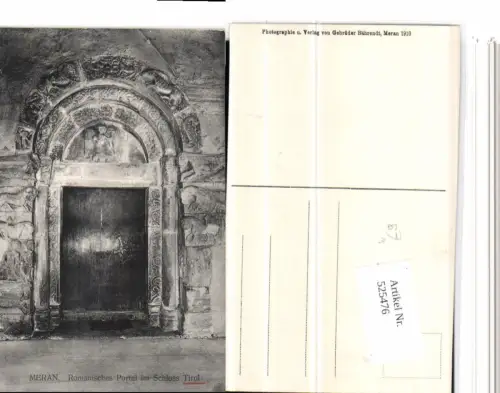 525476,Trentino Bolzano Meran Merano Schloss Tirol Romanisches Portal
