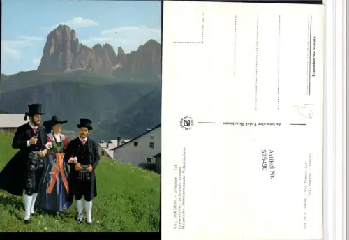 525490,Trentino Bolzano Trachten Gröden St. Ulrich Volkstrachten