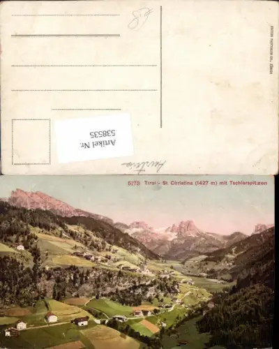 538535,Trentino Bolzano St. Christina m. Tschierspitzen