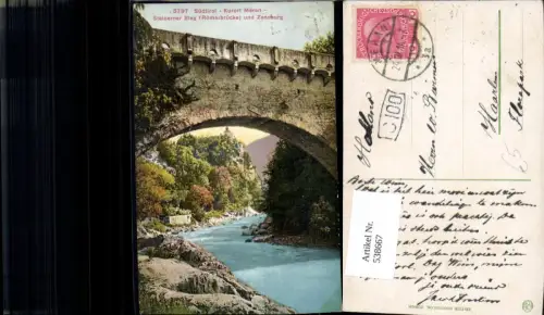 538667,Trentino Bolzano Meran Merano Römerbrücke Zenoburg