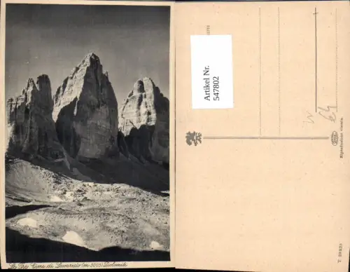 547802,Trentino Bolzano Drei Zinnen Le Tre Cime Sexten Dolomiten