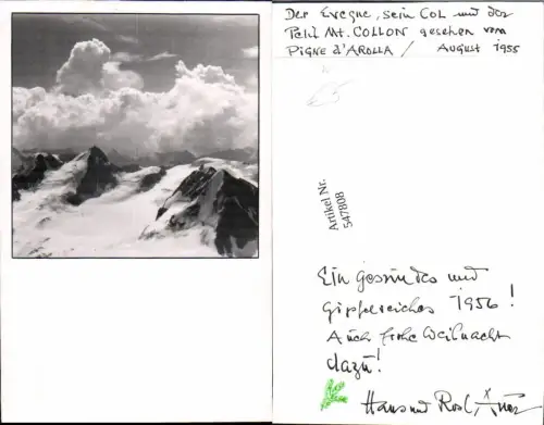 547808,Trentino Bolzano Evesne Col Mt. Collon Pigne Arolla